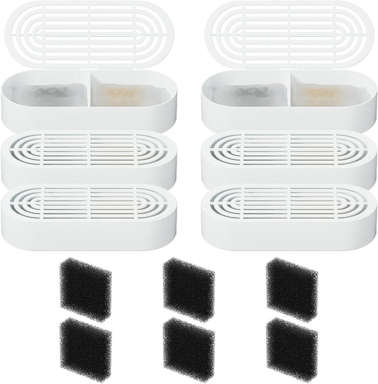 Dog Water Fountain for Large Dogs, 7L/1.8Gal 4200mAh Cordless Dog Water Dispenser, Stainless Steel Automatic Pet Water Fountain (6 Set Filters for 7L Dog Fountain)