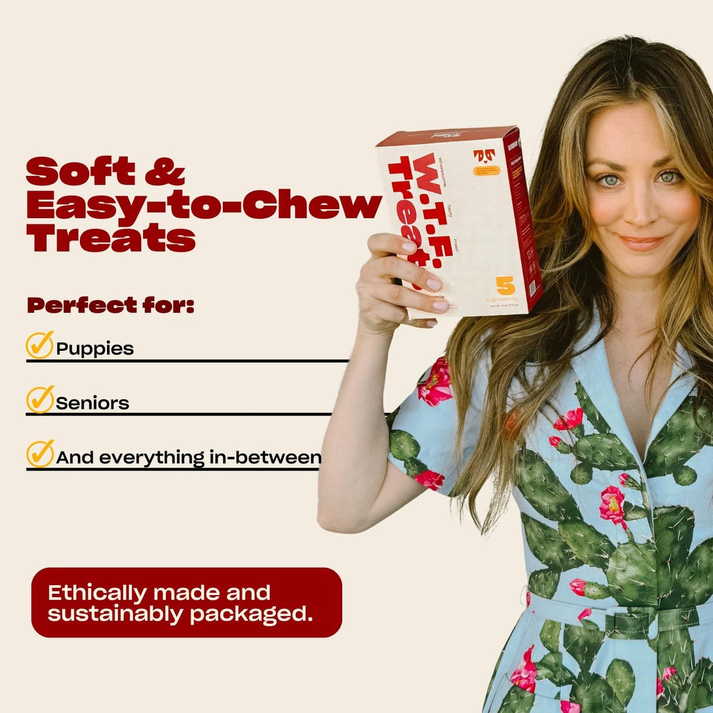 OH NORMAN! Soft Beef Jerky and Pumpkin Dog Treats by Kaley Cuoco, Healthy Dog Treats, Air Dried, Ethically Sourced