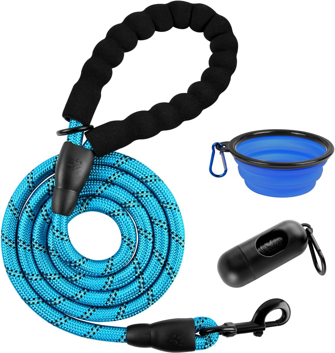 BARKBAY Dog Leashes for Large Dogs Heavy Duty Dog Leash 4/5/6 FT with Comfortable Padded Handle and Highly Reflective Threads for Medium Large Dogs Walking Training Running (6FT-1/2'',Blue)