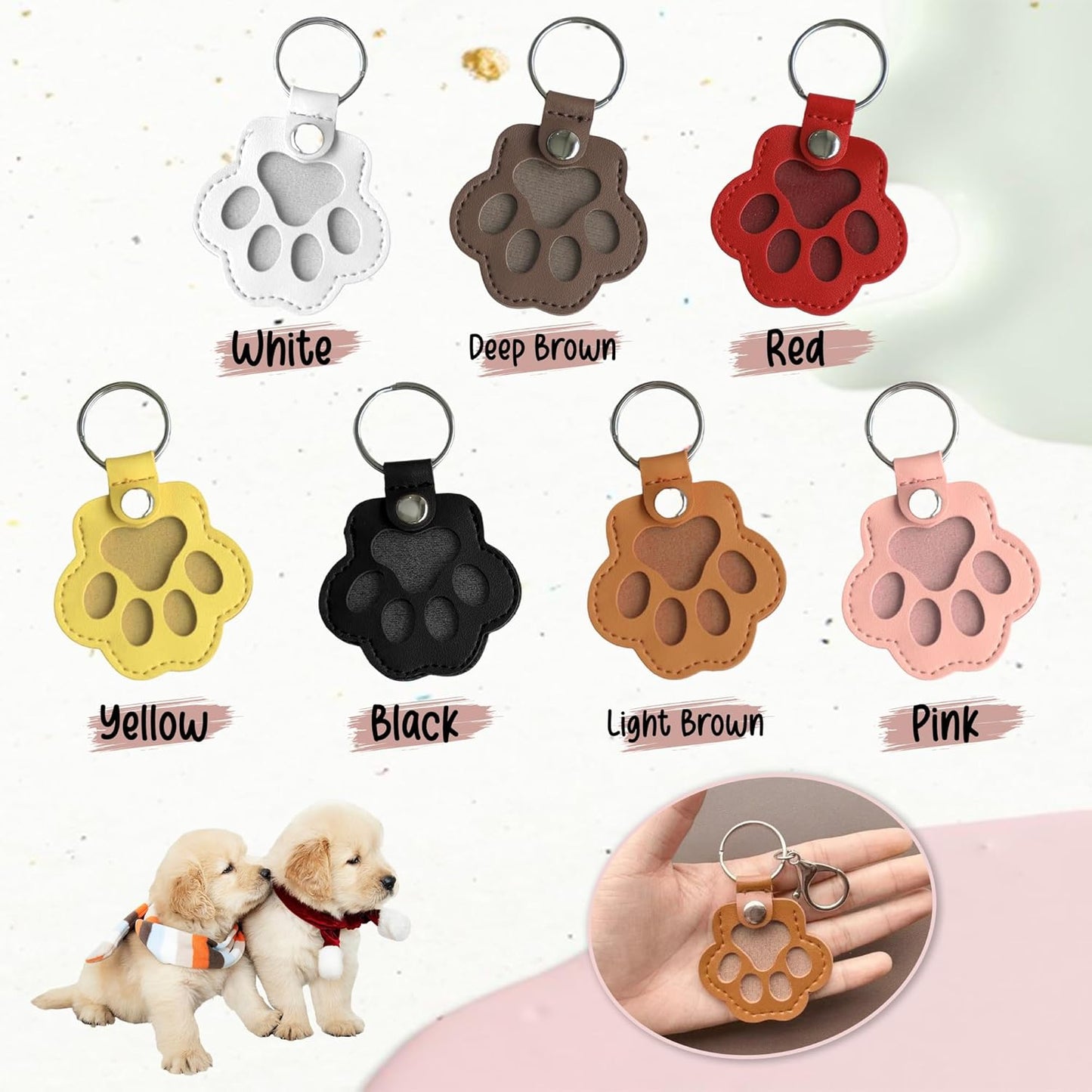 Custom Pet Hair Memorial Keychain – Personalized Dog Cat Fur Keepsake Capsule, Leather Pouch Pet Remembrance Gift, Pet Loss Memory Holder