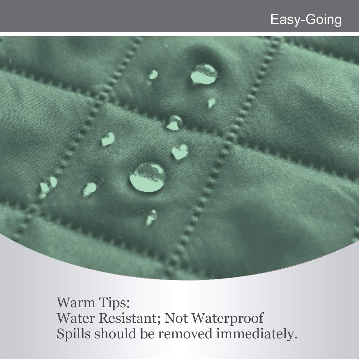 Easy-Going Reversible Couch Cover for 3 Cushion Couch Sofa Cover for Dogs Water Resistant Furniture Protector Cover with Foam Sticks Elastic Straps for Pet Cat (Sofa, Cyan/Ivory)