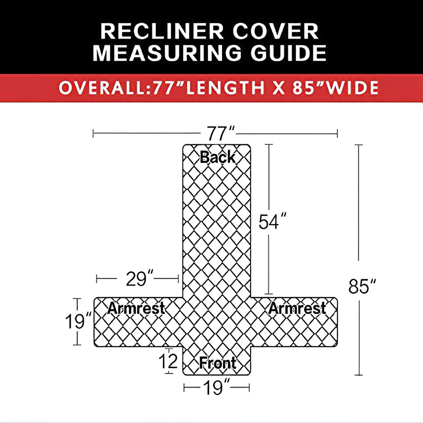 Easy-Going Recliner Sofa Slipcover Reversible Sofa Cover Water Resistant Couch Cover Furniture Protector with Elastic Straps for Pets Kids Children Dog Cat (Recliner, Blue/Ivory)