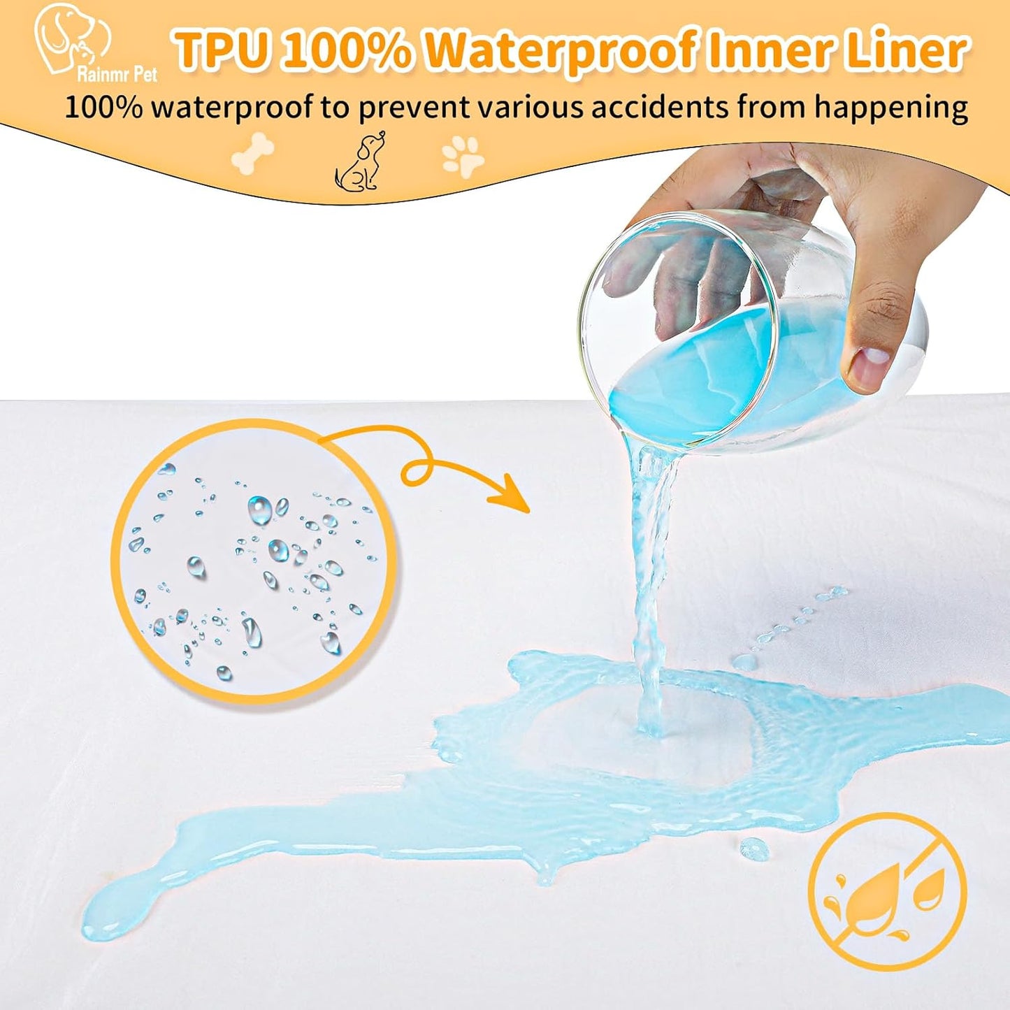 Orthopedic Dog Beds for Large Dogs, Memory Foam Dog Beds with Waterproof Liner, Chew Proof Microsuede Cover, Removable and Washable, Nonskid Bottom, 52"x36"x7" Khaki