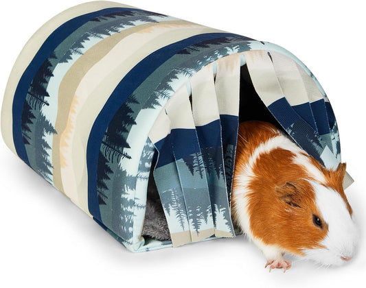 Guinea Pig Hideout Washable Guinea Pigs Tunnel with Curtains Hamster Hideout Cozy Guinea Piggy House Fit for Guinea Pig Cages Soft Guinea Pigs Accessories for Small Animals Hamster/Chinchilla/Bunny