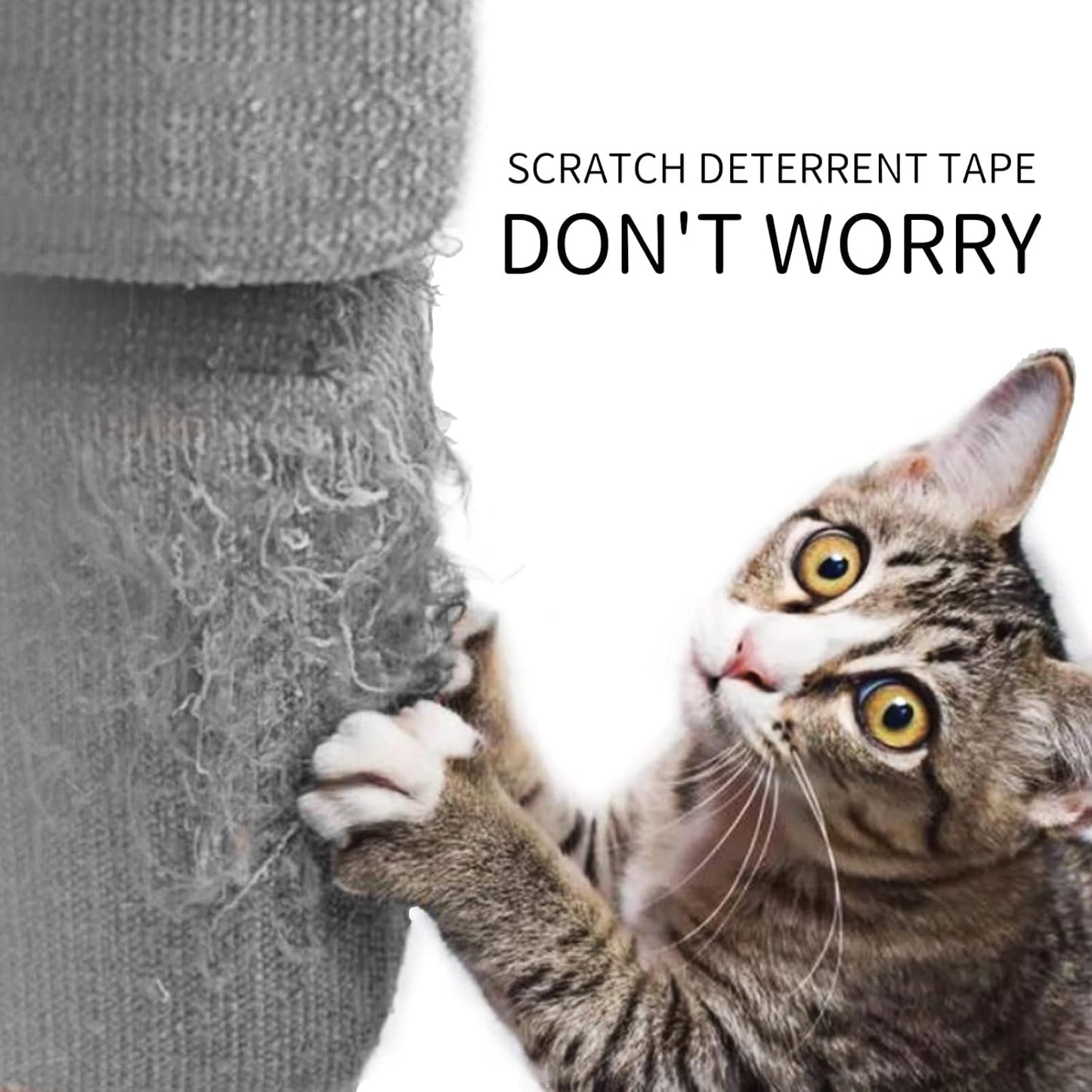 MILIFUN Cat Scratch Tape, Cat Tape for Furniture, Double Sided Tape for Cats, Scratch for Furniture (10Pack XL 14”L 11”W)