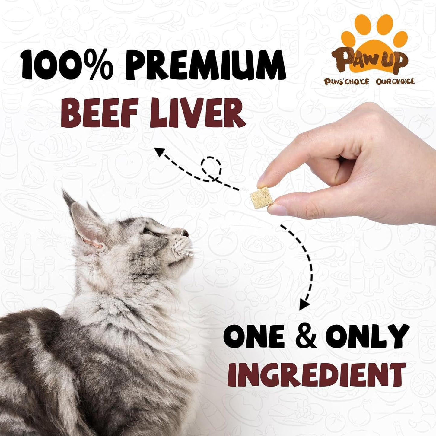 Freeze Dried Dog Treats, Grass Fed Beef Liver, Raw Single-Ingredient, High-Protein, Human Grade Bite-Sized Pieces Pet Treats, All Natural, 3.8 oz