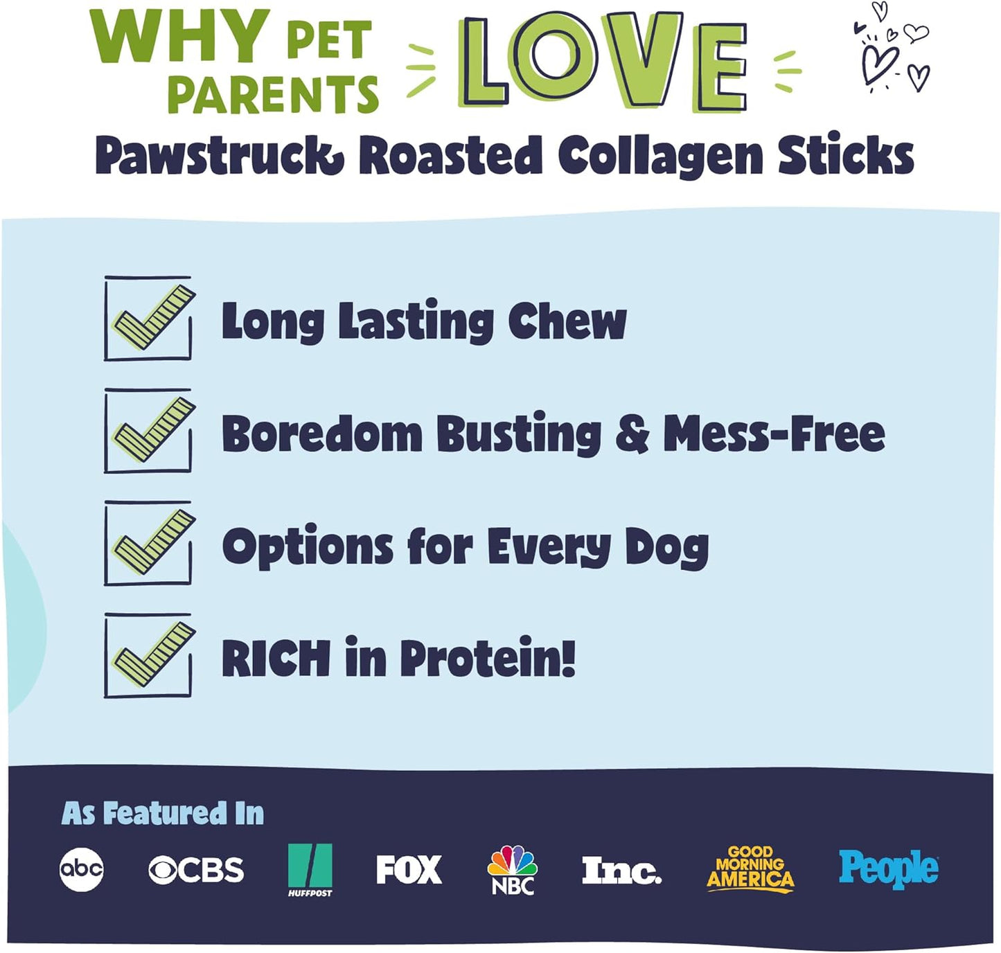 Pawstruck All Natural 11-12" Roasted Collagen Sticks for Dogs – Low Odor & Long-Lasting Bully Stick & Rawhide Alternative, Single Ingredient, Vet Approved – 5 Pack