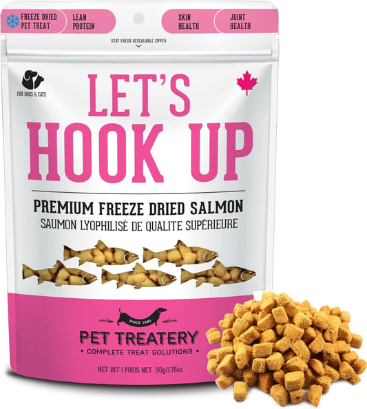 Dehydrated Wild Salmon Treats for Dogs & Cats (1.76 oz, Pack of 1) Single Ingredient to Maintain Nutrients Vitamins and Healthy Oils Made in Canada