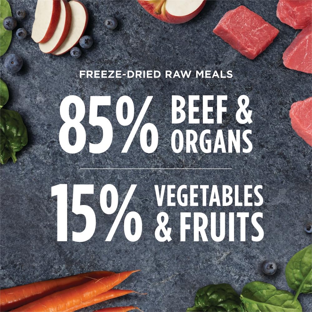 Instinct Freeze Dried Raw Meals, Natural Dry Dog Food, Grain Free - Real Beef, 3 oz. Bag