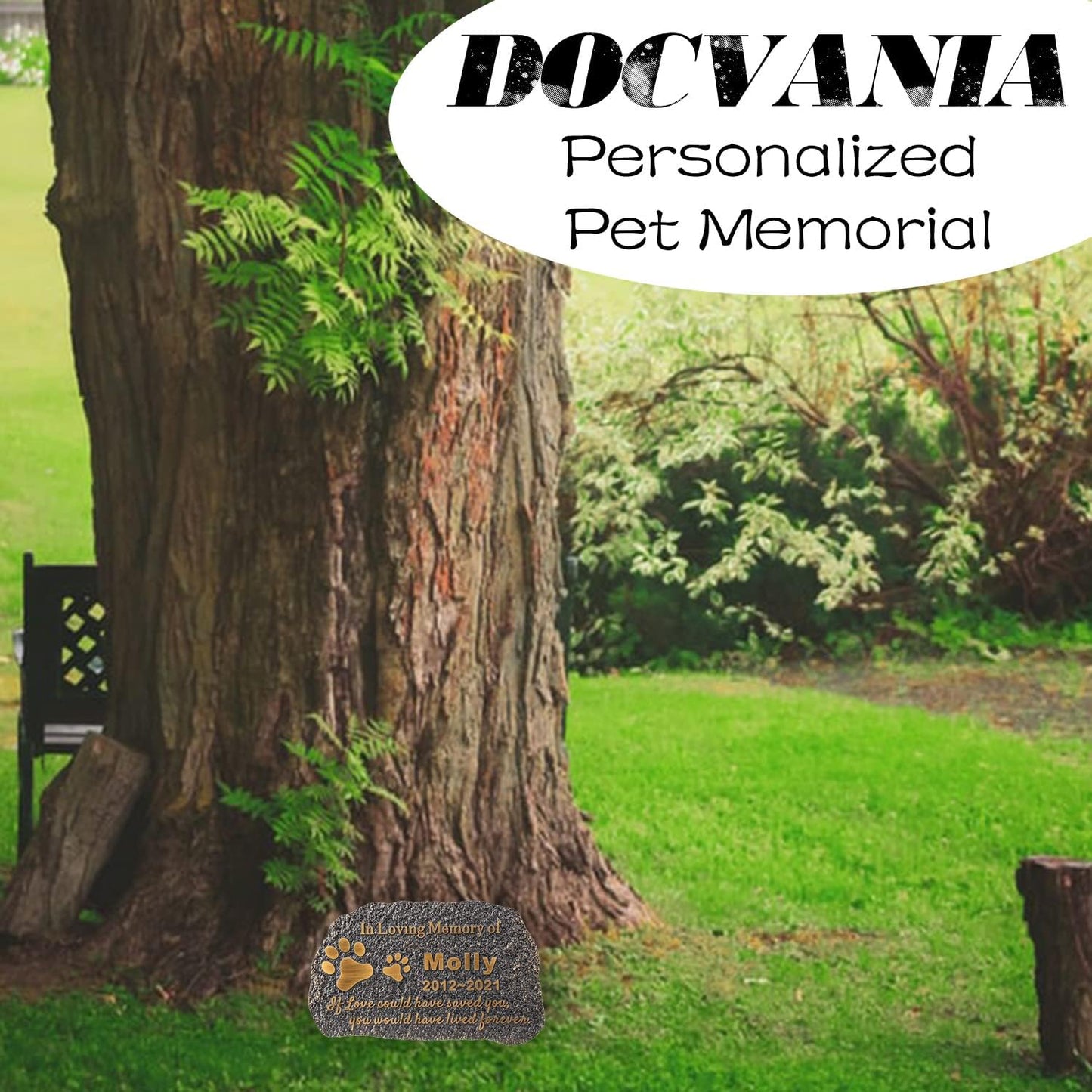 Pet Memorial Stone Cat Dog Pet Memorial Personalized Pet Grave Markers Customized Pet Grave Markers with Pet Name are a Sympathy Gift for The Loss of a Pet (Acrylic)