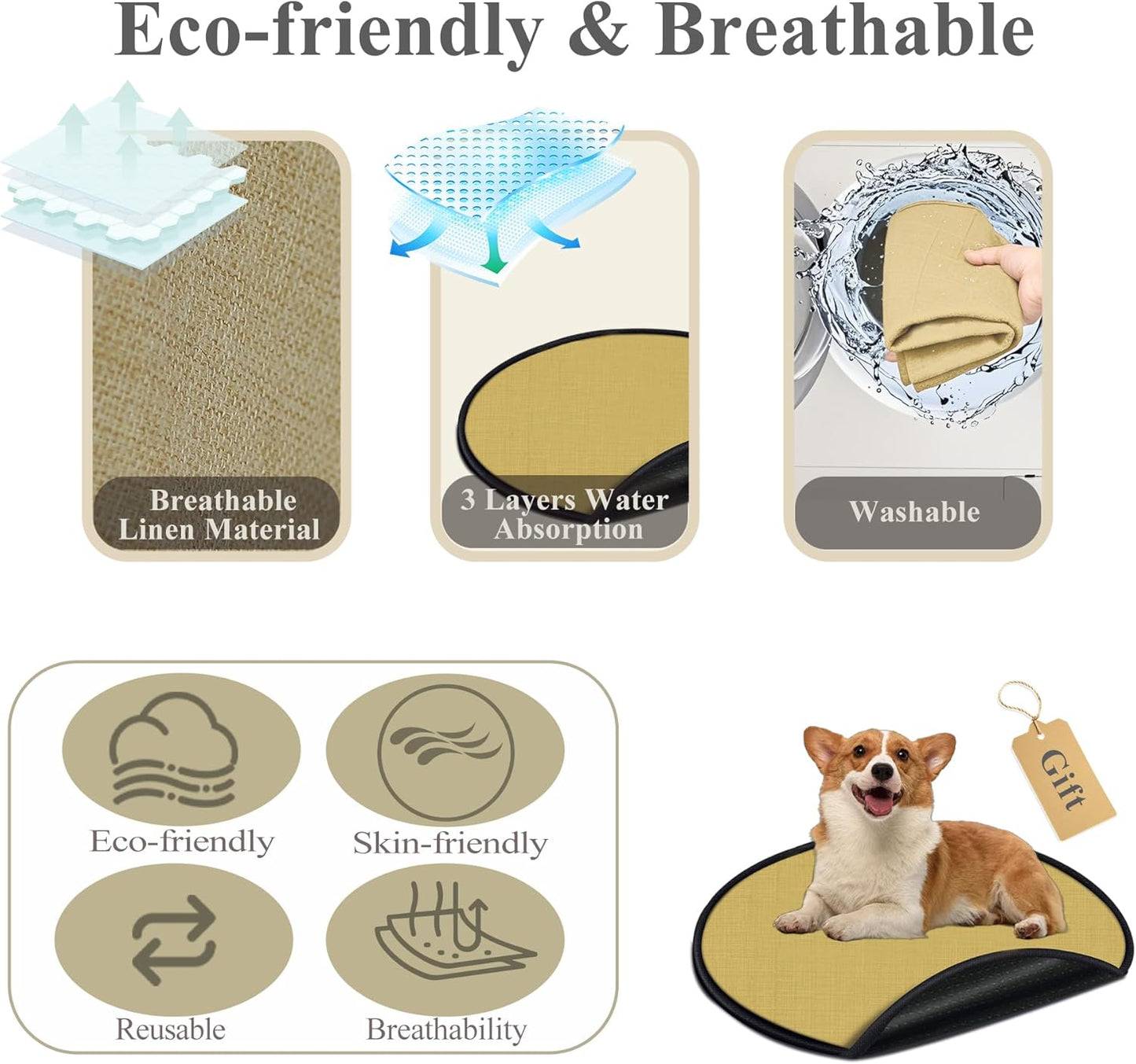 Dog Playpen Waterproof Foldable Pet Play Pens Puppy Playpen Indoor for Puppy Pet - Portable Small Animal & Toddler Play Pen with Washable Pet Cushion, Carrying Case (29"x29"x18.5")