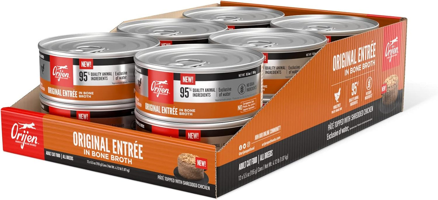 ORIJEN Original Entrée in Bone Broth, 5.5oz, 12 Cans
