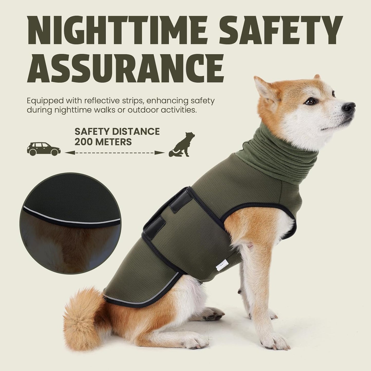 Dog Anxiety Vest and Coat, Skin-Friendly Anxiety Calming Hoodie with Ear Wrap, Dog Jacket for Thunder, Fireworks, Travel, Vet Visits and Separation - Keep Pet Calm Without Medicine & Training