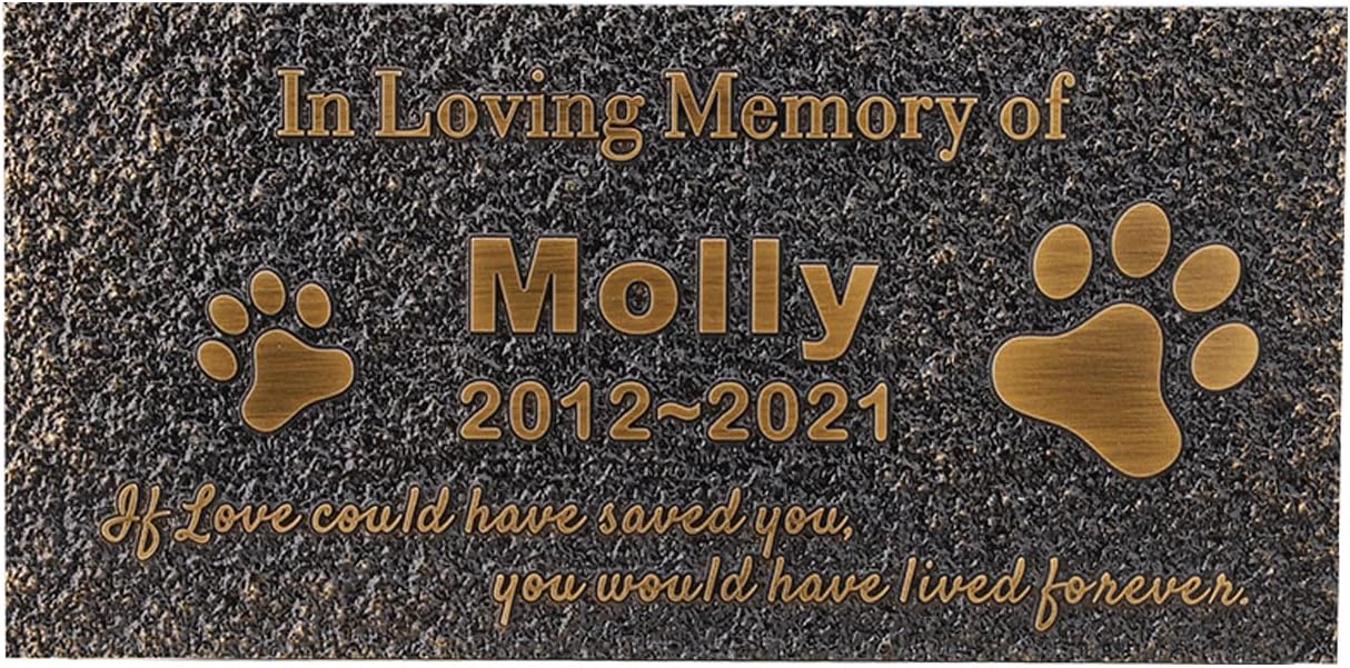 Pet Memorial Stone Cat Dog Pet Memorial Personalized Pet Grave Markers Customized Pet Grave Markers with Pet Name are a Sympathy Gift for The Loss of a Pet (Acrylic)