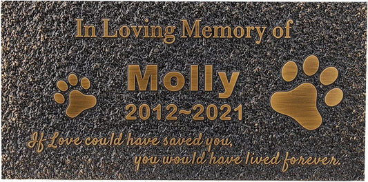 Pet Memorial Stone Cat Dog Pet Memorial Personalized Pet Grave Markers Customized Pet Grave Markers with Pet Name are a Sympathy Gift for The Loss of a Pet (Acrylic)