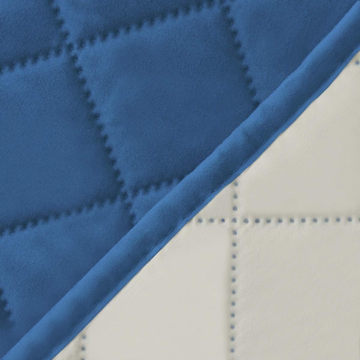 Easy-Going Reversible Loveseat Couch Cover for 2 Cushion Couch Sofa Cover for Dogs Water Resistant Furniture Protector with Foam Sticks Elastic Straps for Pet (Loveseat, Blue/Ivory)