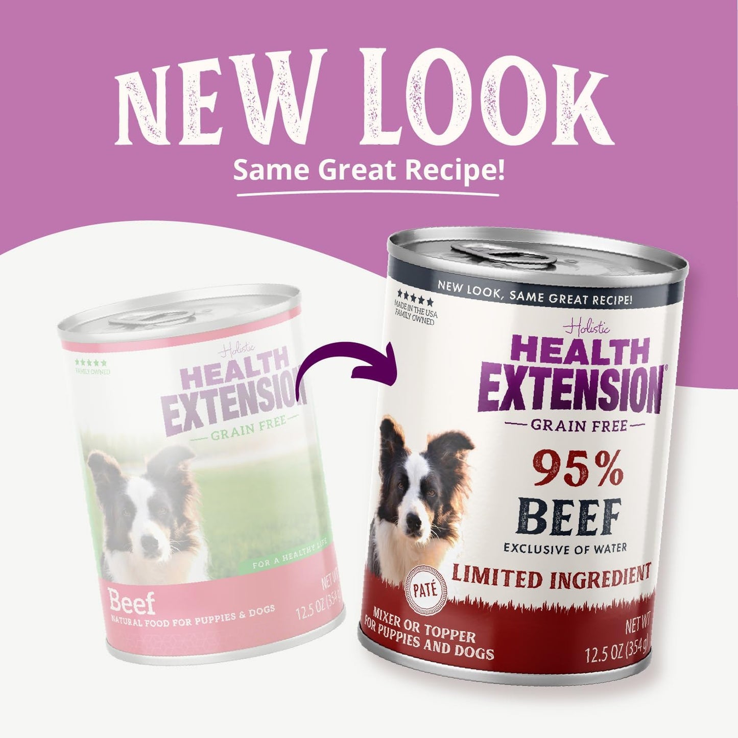 Health Extension Beef Entrée Wet Dog Food Grain-Free, 12.5 oz – Protein-Rich Recipe, Hydration Support, Ideal for Sensitive Stomachs (Case of 12 Cans)