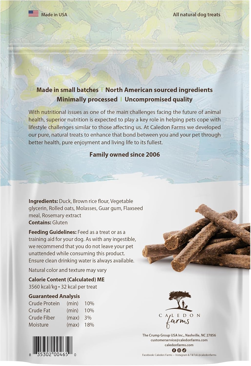 Caledon Farms Chewy Duck Sticks (Pack of 2)