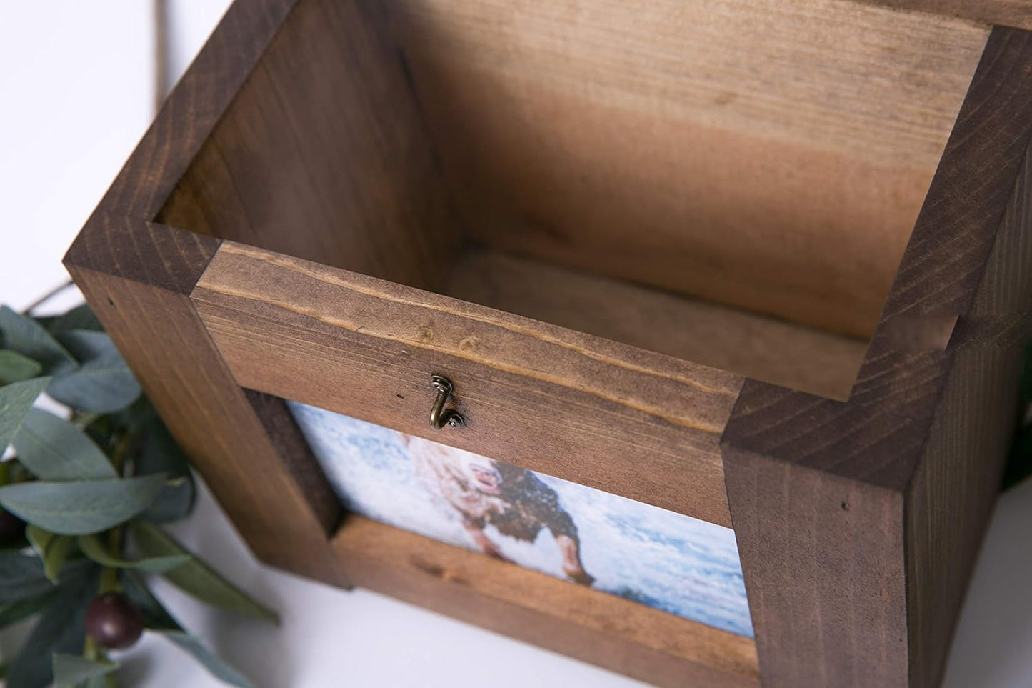 Personalized Pet Memory Box Urn with Name,Quote or Poem - Memorial Photo Frame Chest Picture Keepsake