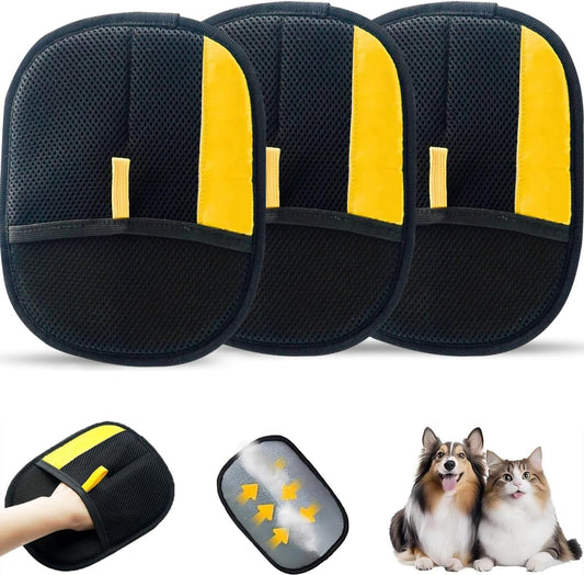 Electrostatic Pet Hair Remover Glove,Pet Hair Removal Gloves for Pet Hair,Home UseReusable Cat & Dog Hair Remover for Couch, Furniture, Carpet, Curtain(3pcs)