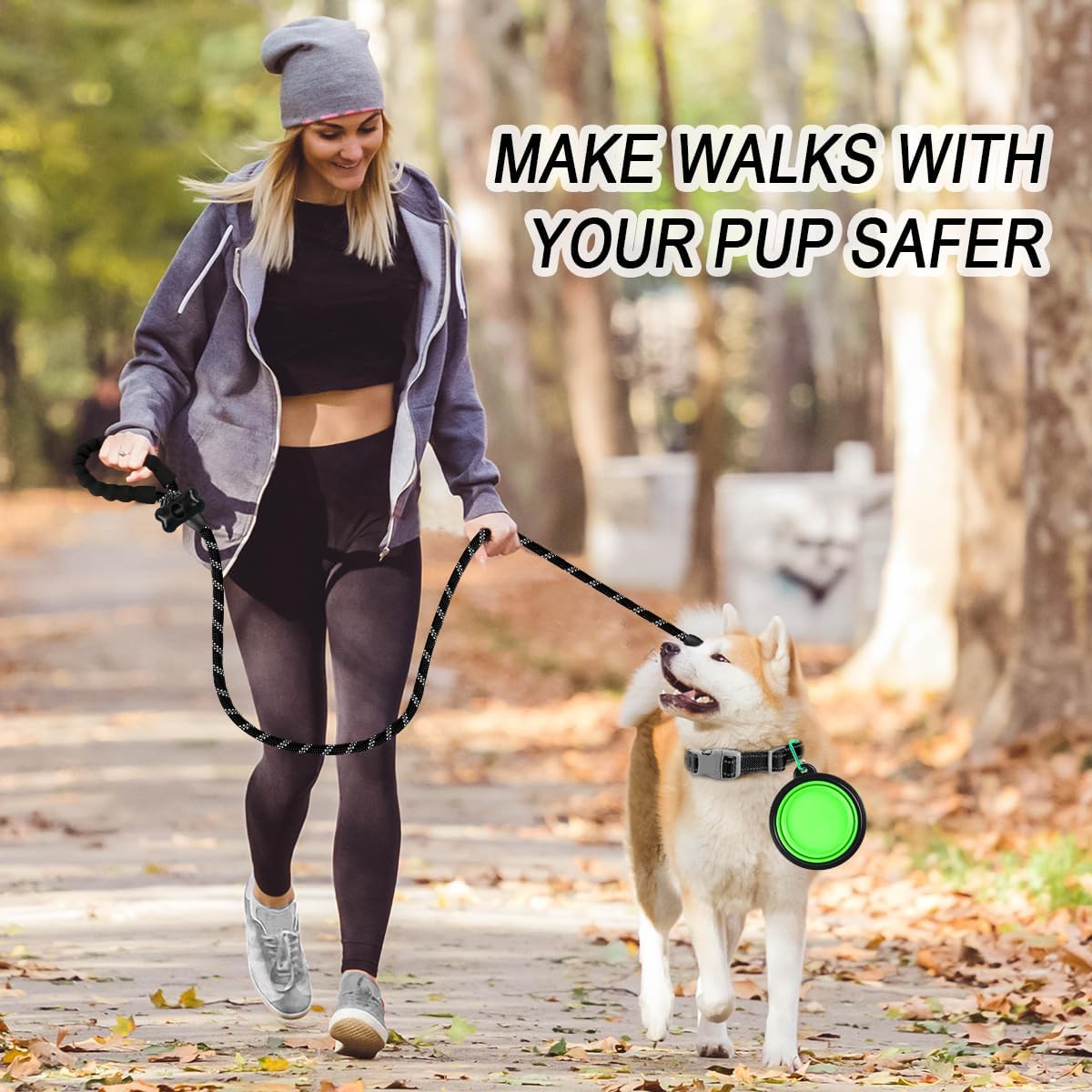 BARKBAY Dog Leashes for Large Dogs Heavy Duty Dog Leash 4/5/6 FT with Comfortable Padded Handle and Highly Reflective Threads for Medium Large Dogs Walking Training Running (5FT-1/2'',Black)