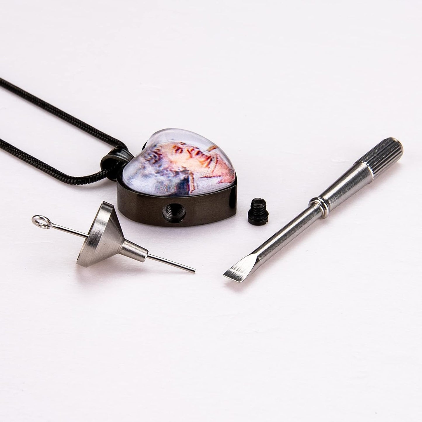 Farfume Personalized Pet Urn Necklace for Dog Cat Ashes Cremation Pet Memorial Customized Photo Text Engraving Pendant Keepsake Funeral Jewelry