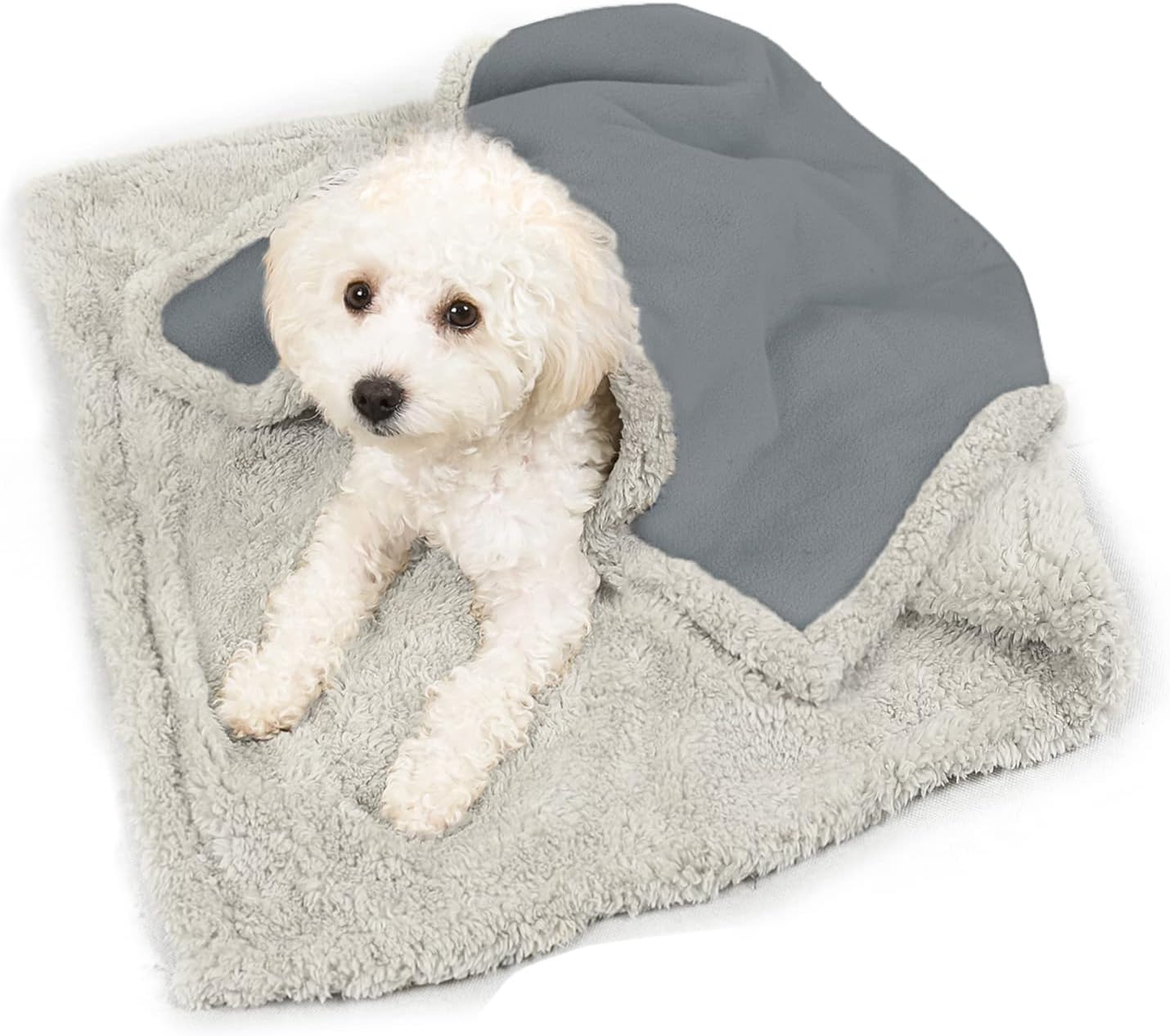 Kritter Planet Waterproof Dog Blankets for Small Dogs, Puppy Blankets for Litter, Cat Blankets for Indoor Cats Washable, Reversible Fleece Pet Mat for Crates, Car Seats, and Furniture