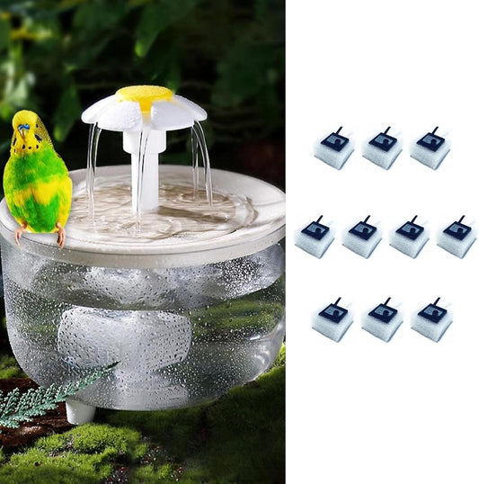 MANON ROSA 10 Pack High-Density Reusable Pre-Filter Sponges – Replacement Parts for Bird Fountains Bath Filters