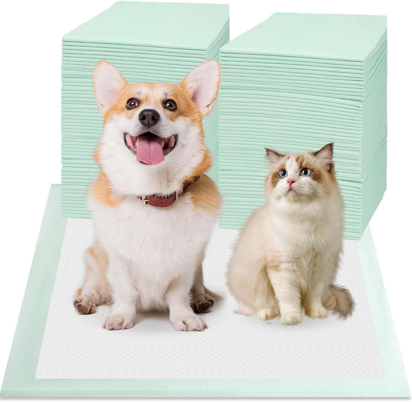 80PCS Pet Training and Puppy Pads - 24"x24" Disposable Waterproof Puppy Pee Pads - Maximum Absorption and Protection