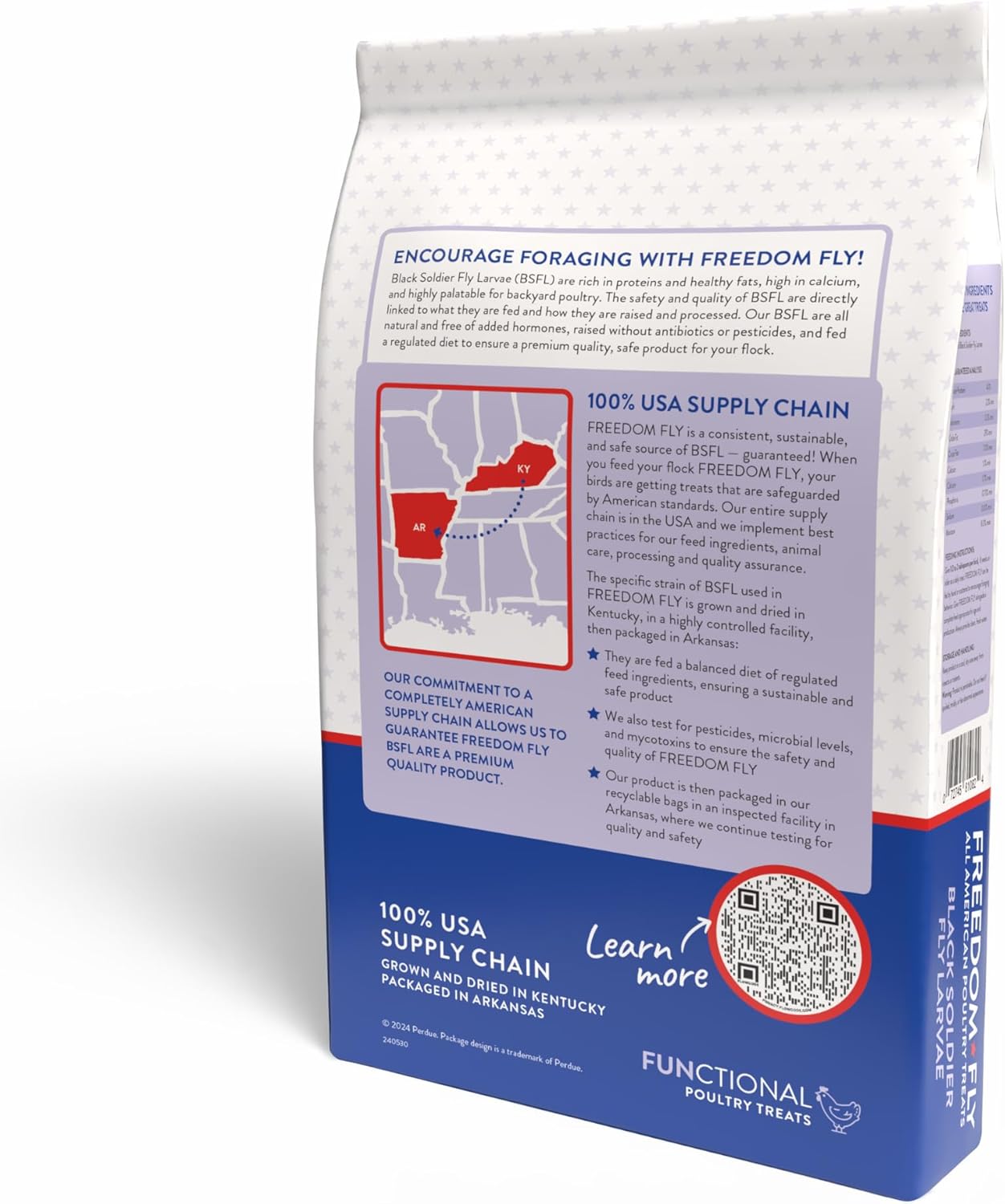 Freedom Fly, All American Dried Black Soldier Fly Larvae Poultry Treats, 5 lb