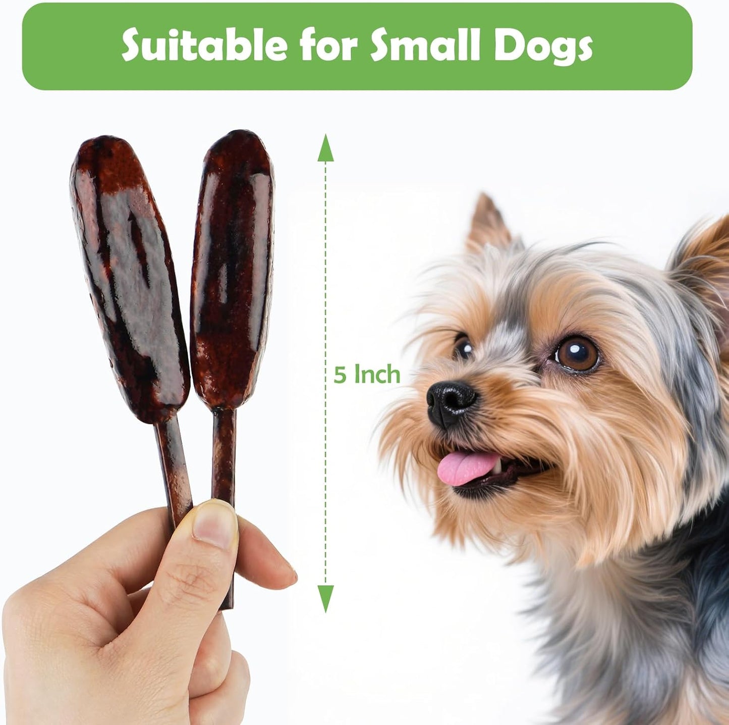 MON2SUN Dog Treats 5 Inch Chicken Kabobs Treats, Rawhide-Free, Easy to Digest, Low Fat for Small Dogs, 21.2 oz (20 Count)