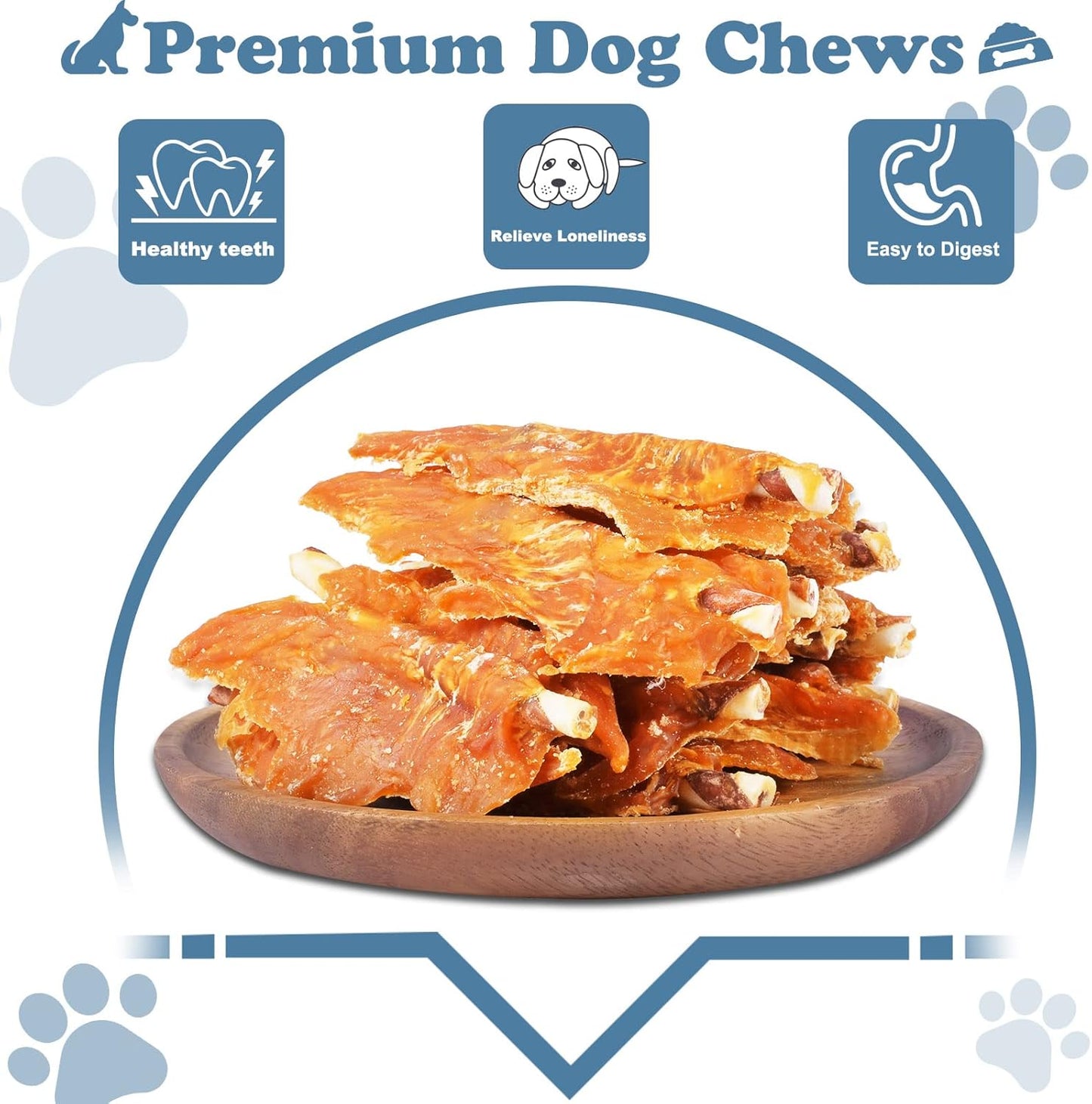 Chicken Jerky with Twist Rawhide Sticks Puppy Training Snacks Dog Chews Treats 2lb