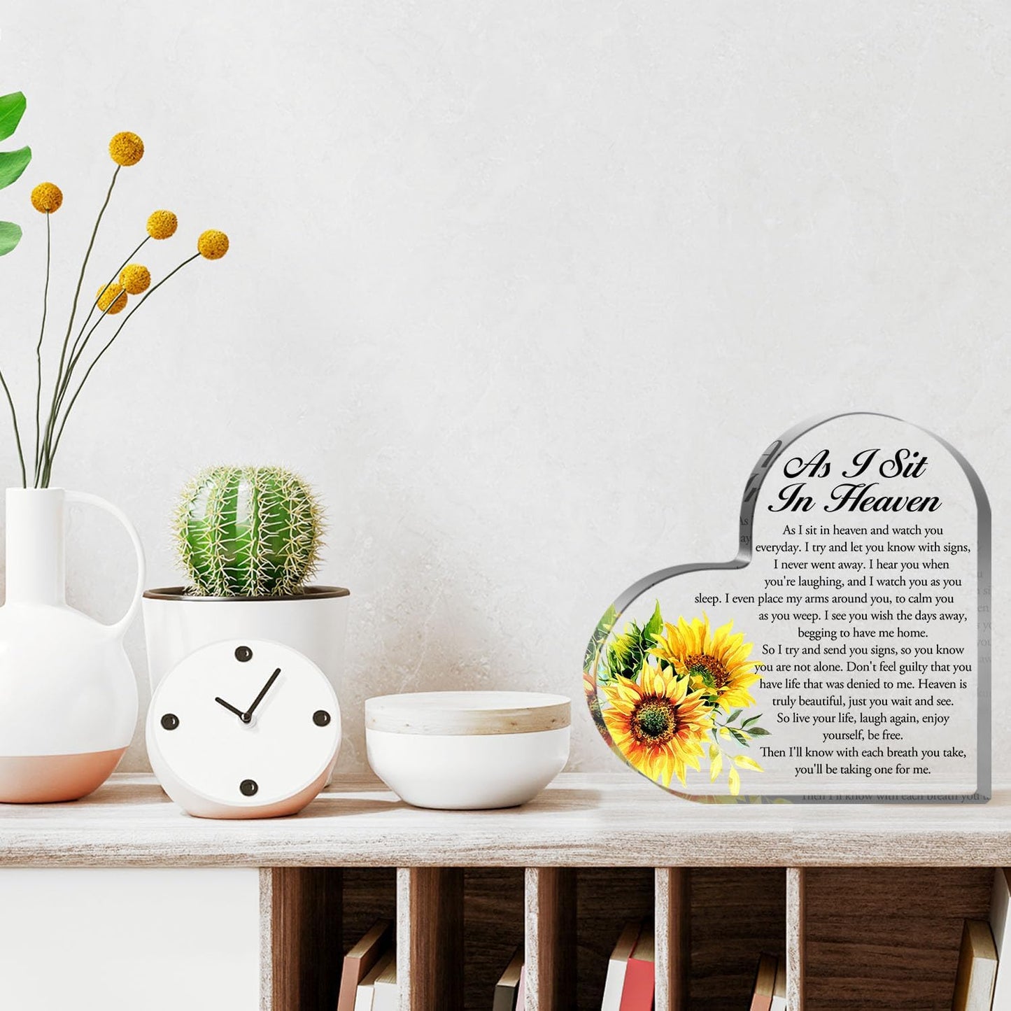 Sympathy Gifts, Bereavement Gift Condolences Gift Acrylic Heart Memorial Gift Sympathy Table Decorations Loss of for Loved One of for Table Centerpieces Remembrance