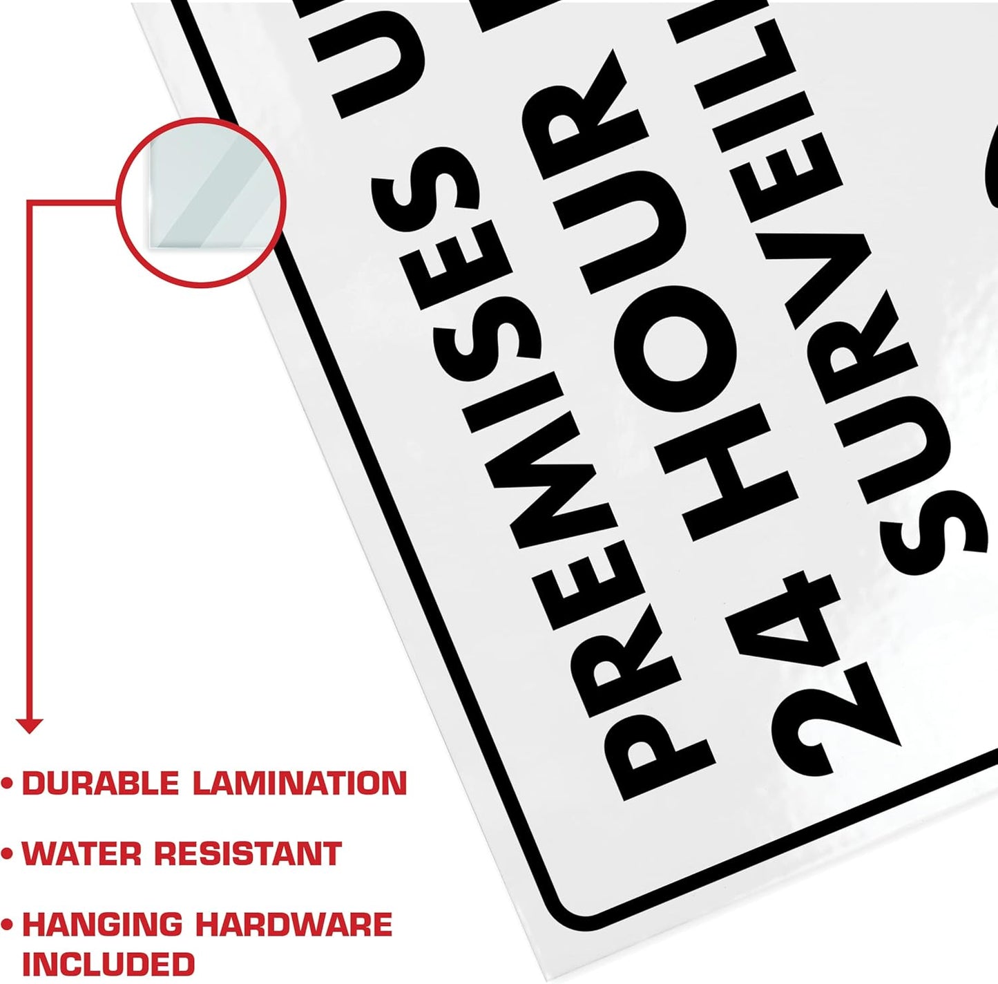 Premises under 24 Hour Feline Surveillance - Funny HALLOWEEN Cat Sign, Laminated - 8.5" x 11" - Perfect for Home Decor, Gift for Kitty Lovers, Warning Sign - ENVISIONED Signage