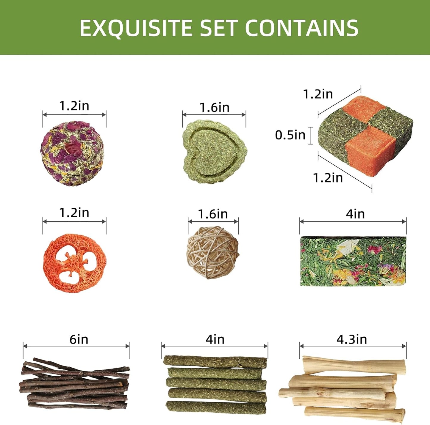 50-60pcs Natural Rabbit Chew Toys, Apple Sticks for Rabbits Rabbit Treats, Guinea Pig Toys Hamster Treats, Timothy Stick,Sweet Bamboo, for Guinea Pig, Hamster, Chinchilla, Rat, Small Animals