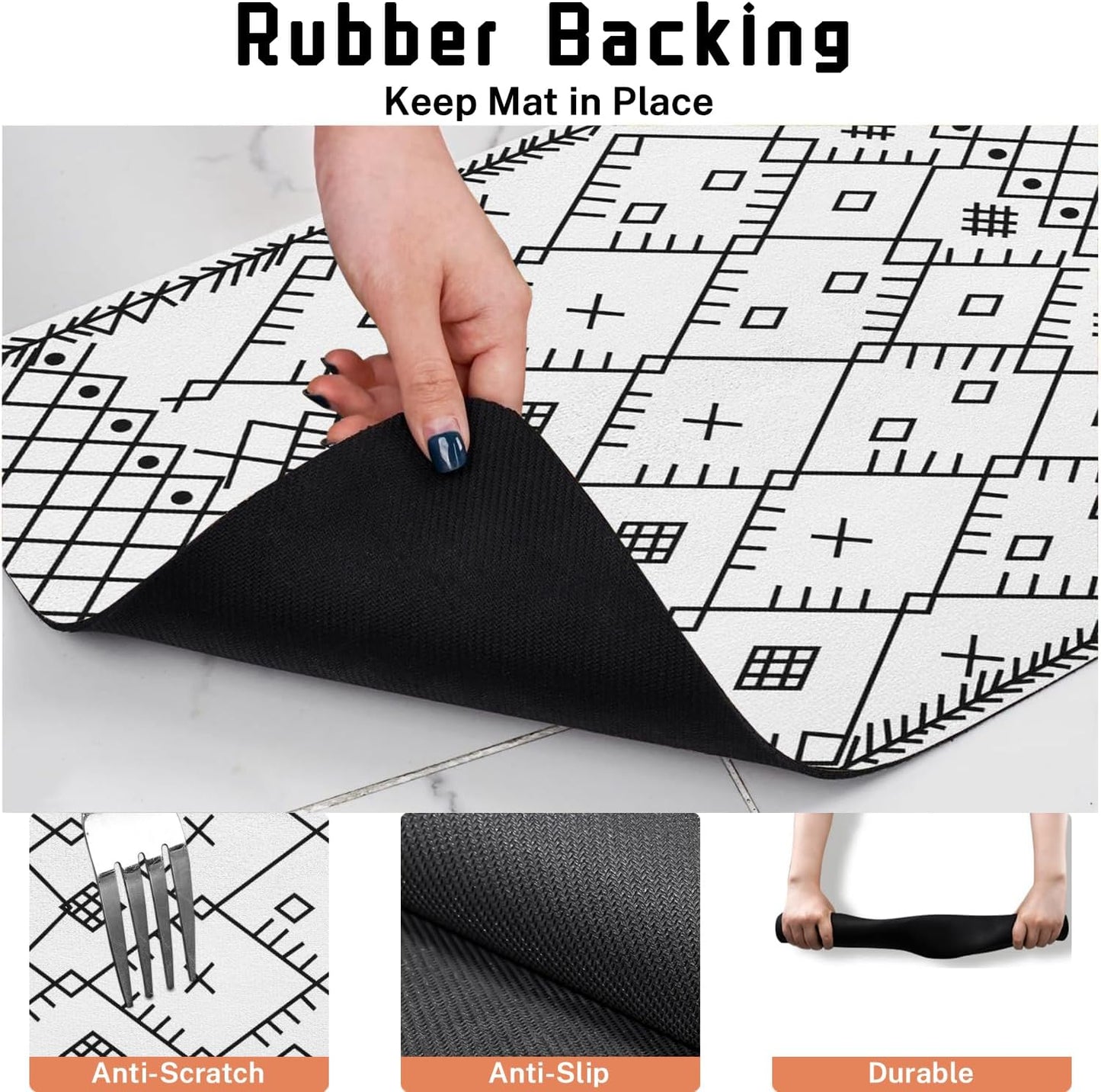 Absorbent Pet Dog Bowl Mat for Food and Water, Pet Cat Food Feeding Mat with Non Slip Rubber Backing, Dog Food Mats for Floors Waterproof, 24"x32"