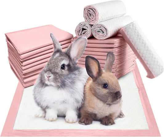 Tfwadmx Rabbit Pee Pads 100 Pcs 18"× 13" Disposable Cage Liners Leak-Proof Super Absorbent Potty Training Pad for Puppy Guinea Pigs Hedgehog Hamsters Chinchillas Cats and Other Small Animals