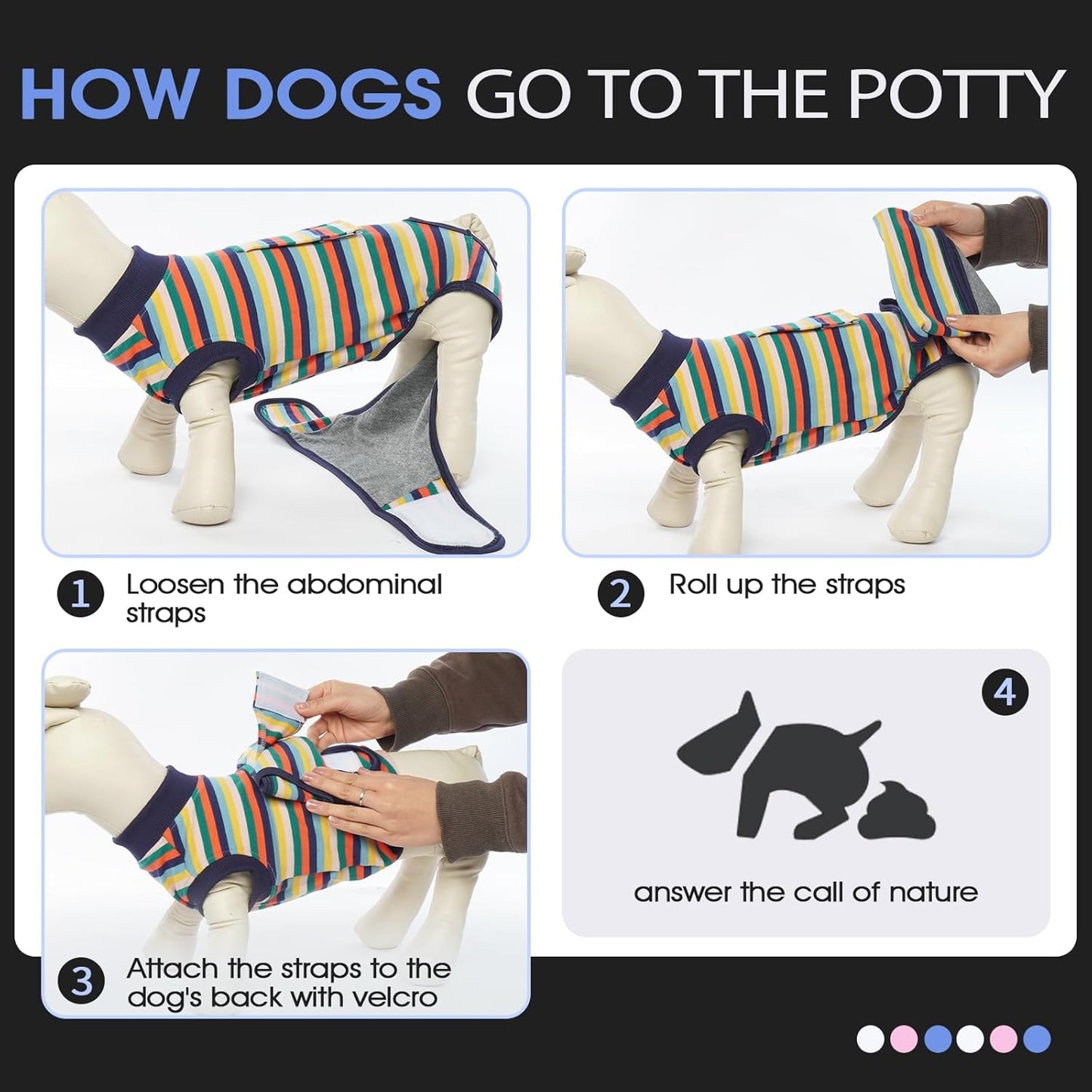 FUAMEY Recovery Suit for Dogs After Surgery,Soft Breathable Dog Bodysuit E-Collar & Cone Alternative Surgical Suit,Male Female Dog Neuter Spay Suits Anti Licking Wounds Onesie Dark Blue Stripes S