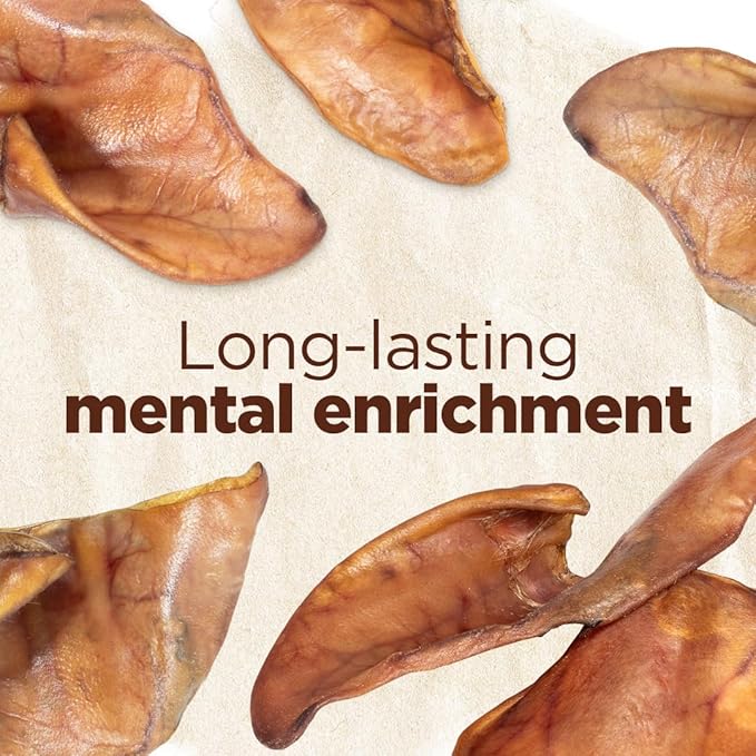 Natural Farm Pig Ears for Dogs (25 Pack), All-Natural WholeThick Pigs Ears, Single Ingredient & Highly Digestible, Better Than Rawhide- Dog Snacks, Dog Pig Ears for Puppy, Medium & Large Dogs