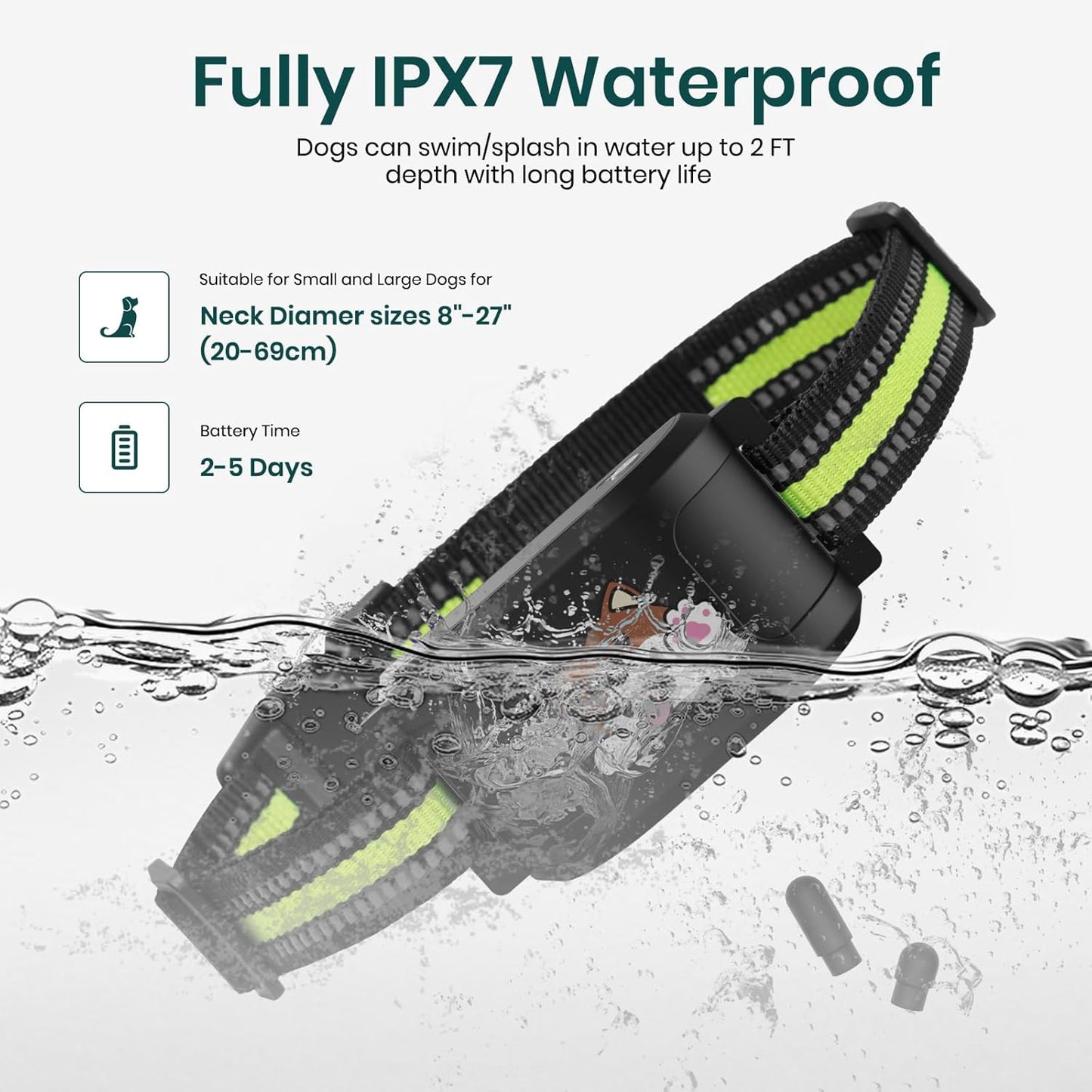 GPS Dog Electronic Fence, Wireless Training Collar- No Subscription Required, Customizable Boundaries via App 3280 FT, IPX7 Waterproof Rechargeable Collar, Smart Training Fence, Automatic Sleep/Wake