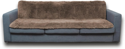 Dogs/Cats Bed Mats, Dog Pad Washable Removable Couch Cover with Anti-Slip Back, Plush Long Fur Mat, Perfect for Small, Medium and Large Dogs.(Brown, 52"x82")