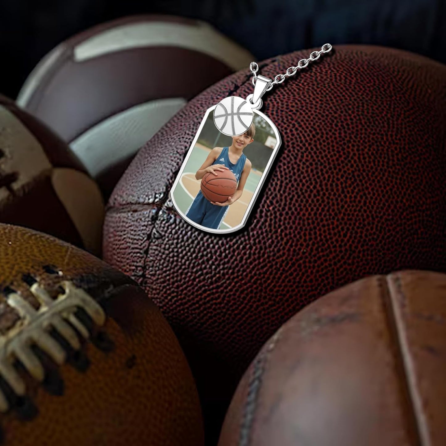 CharmSStory Personalized Photo Necklaces Custom Engraved Name Necklace Memory Keepsake Picture Necklace Pendant Customized Gifts for Women Men