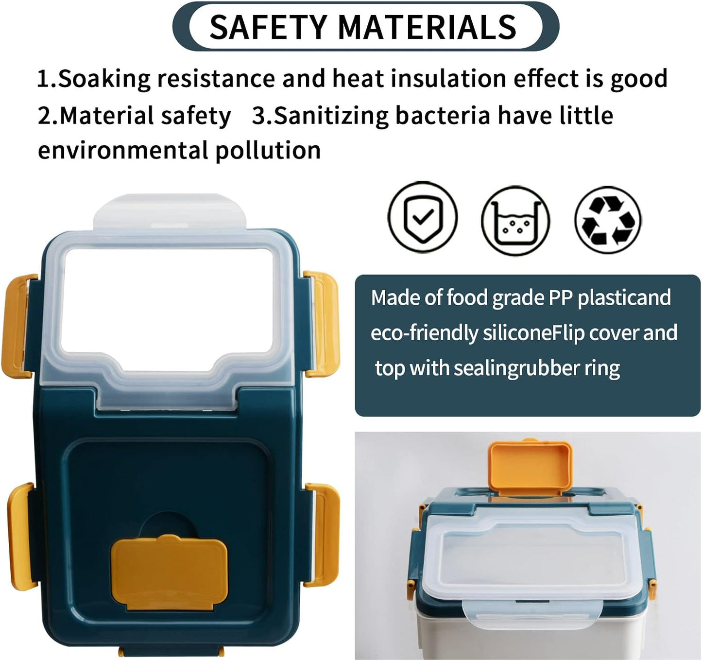 Large Airtight Dog Food Storage Container With spoon and Measuring Cup, 15~30LB Pet Food Storage Container Bin,for Rice/Grain/Pet Food/Flour(Blue)