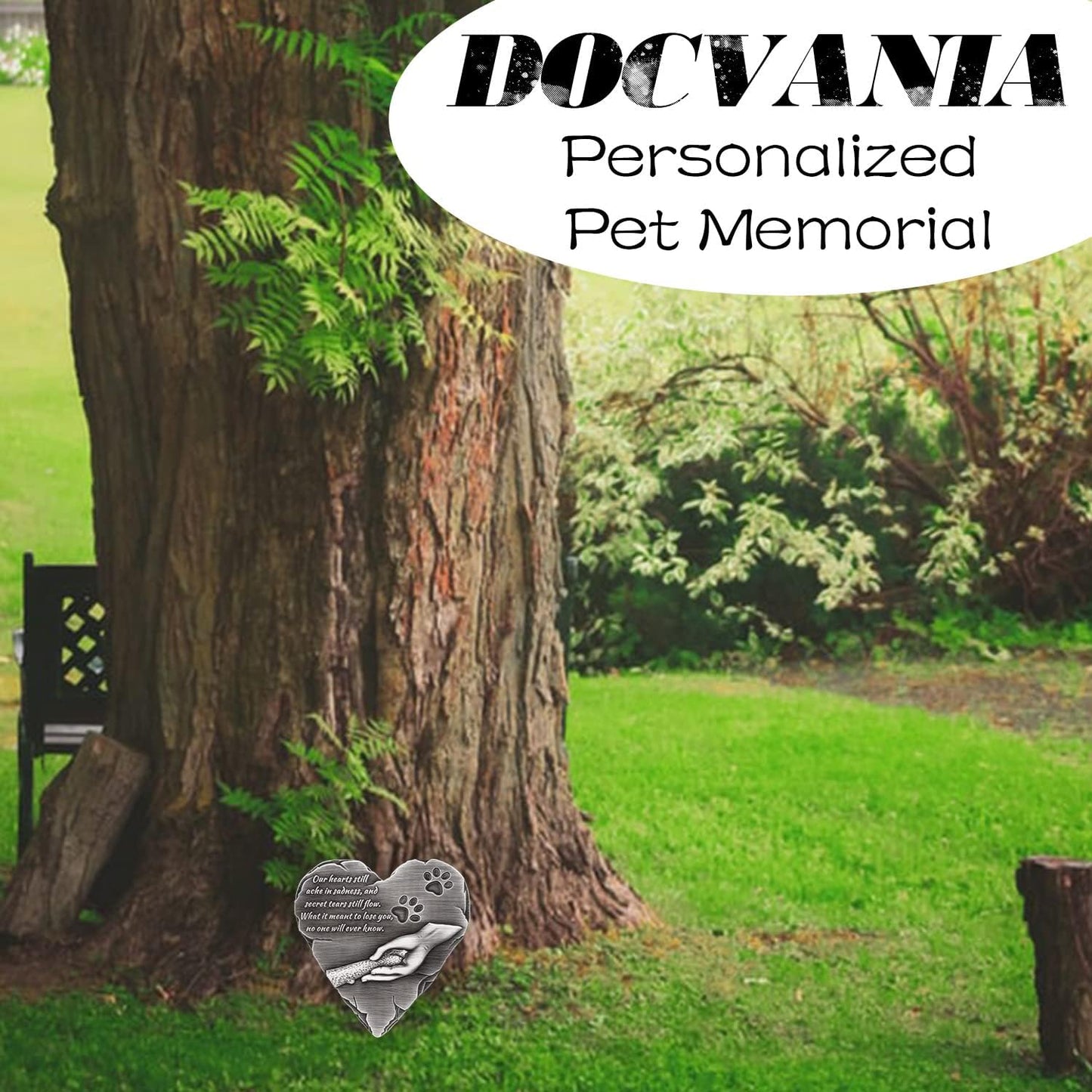 Pet Memorial Stone Plaque Pet Headstone,Customize Indoor/Outdoor Garden Plaque Grave Markers with Pet Name,Personalized Cat Dog Memorial Plaques,Loss of Pet Sympathy Gift-Acrylic Material