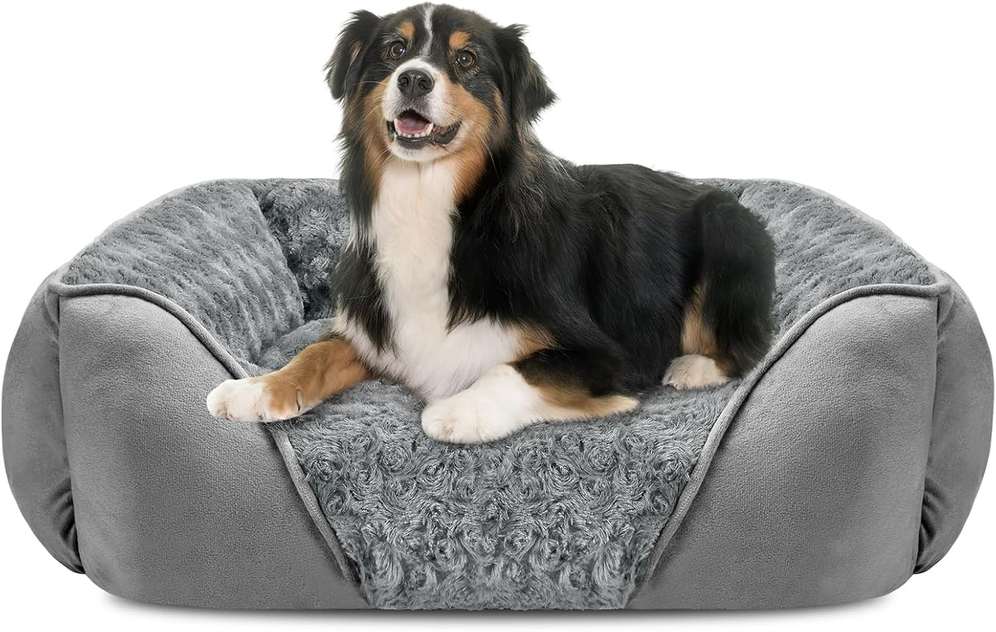 INVENHO X-Large Dog Bed Rectangle Washable Orthopedic Soft Calming Sleeping Durable Pet Cuddler with Anti-Slip Bottom