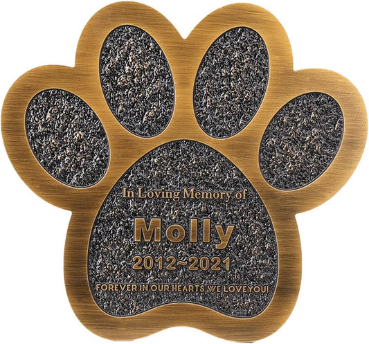 Pet Memorial Stone Plaque Pet Headstone,Customize Indoor/Outdoor Garden Plaque Grave Markers with Pet Name,Personalized Cat Dog Memorial Plaques,Loss of Pet Sympathy Gift-Acrylic Material
