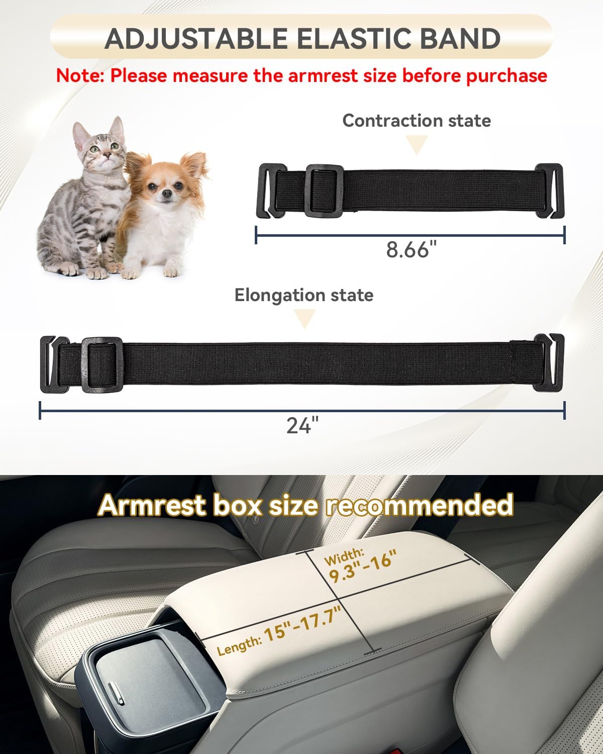 PETSFIT Dog Car Seats for Small Dogs with Safe Protection Hooks, Small Dog Car Seat with Upgraded Safety Tethers, Washable Cushion, Center Console Dog Car Seat (Yellow)