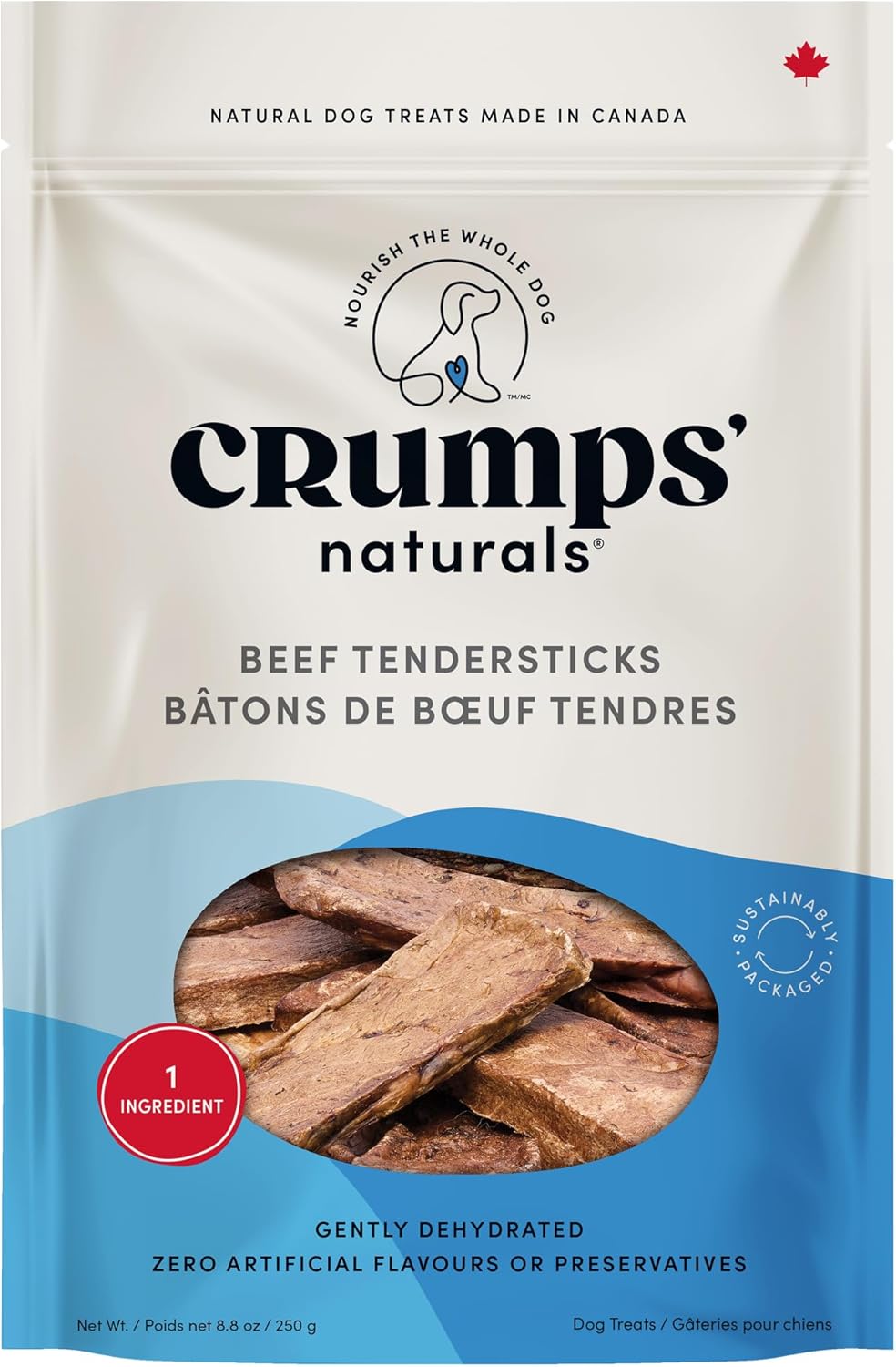 Crumps' Naturals Beef Tender Sticks For Pets, 8.8-Ounce