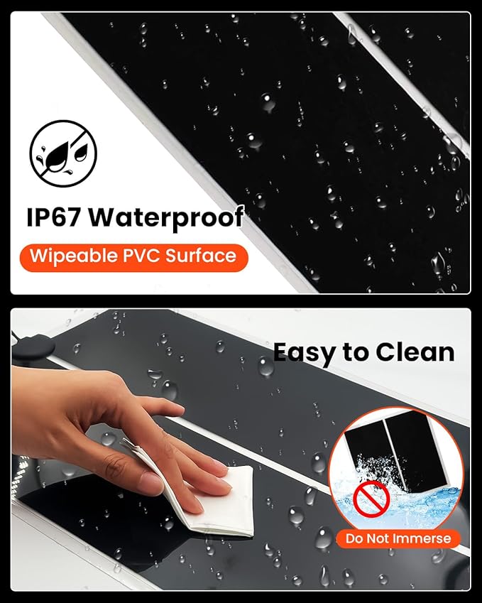 MQ Reptile Terrarium Heat Pad with LCD Digital Aquarium Thermometer, 11 x 11in Power Adjustment Under Tank Heater Mat for Pets, Small Animals, Seedling, 14W