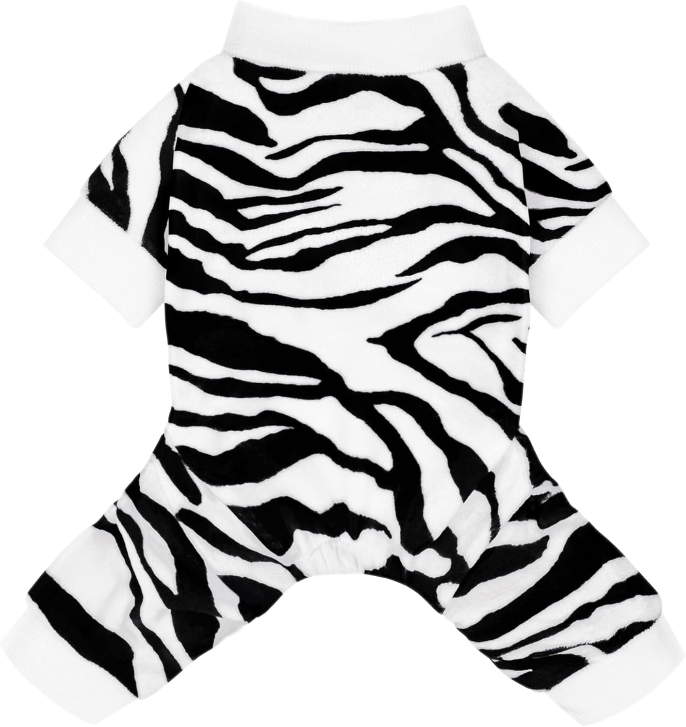 Adorable Zebra Print Dog Pajamas – Lightweight, Cozy Four-Legged Outfit for Small to Large Dogs and Cats, Soft and Snuggly Pet Wear for Everyday Comfort and Cuteness.Black XS